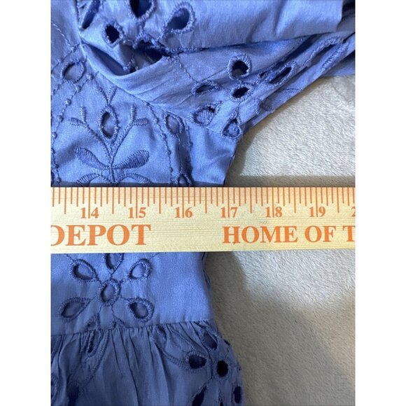 Women’s Zara Embroidered Eyelet Cut Out Dress Size Small - Picture 3 of 15